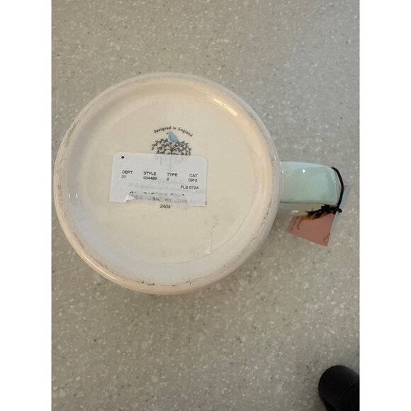 Portmeirion Sara Miller Safari Cheetah Coffee Mug 14oz Mint Green Interior Porce - Picture 5 of 5